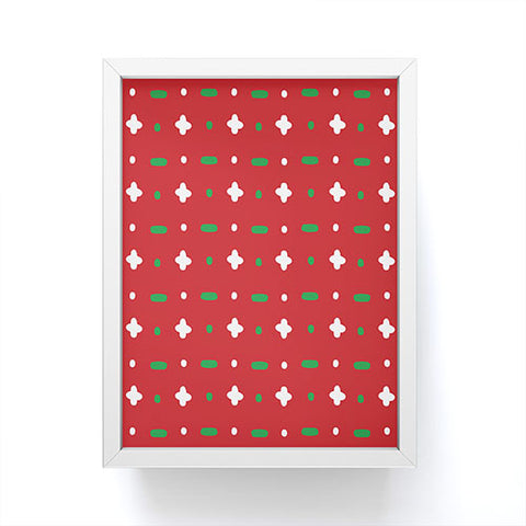 marufemia Christmas green white red Framed Mini Art Print