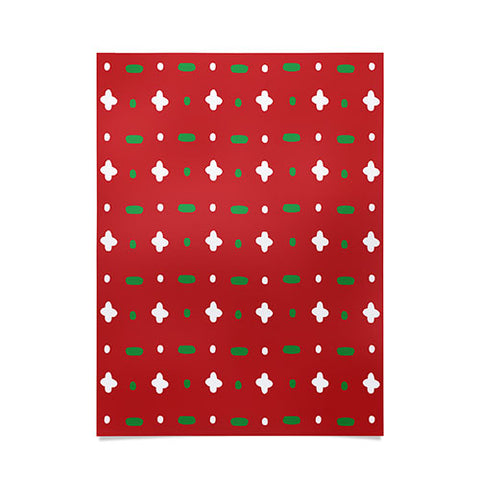 marufemia Christmas green white red Poster