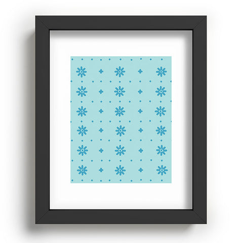 marufemia Christmas snowflake blue Recessed Framing Rectangle