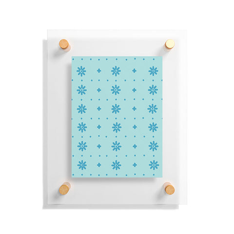 marufemia Christmas snowflake blue Floating Acrylic Print