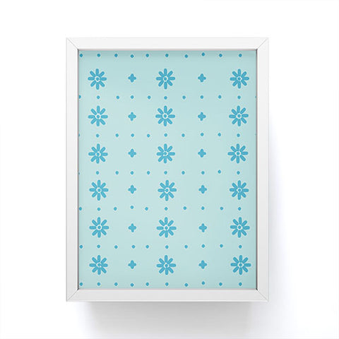 marufemia Christmas snowflake blue Framed Mini Art Print