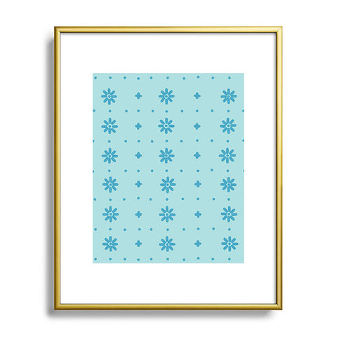 marufemia Christmas snowflake blue Metal Framed Art Print
