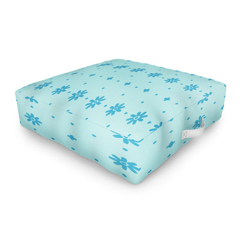 marufemia Christmas snowflake blue Outdoor Floor Cushion