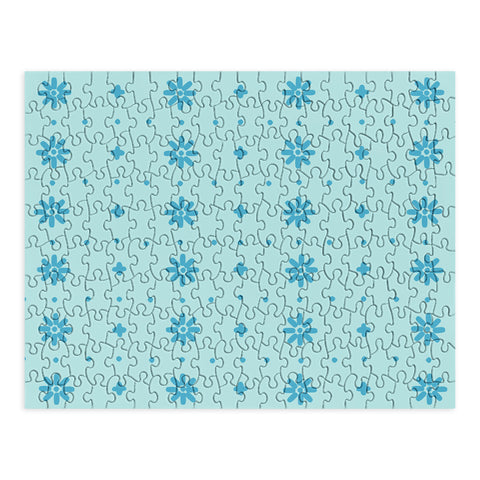 marufemia Christmas snowflake blue Puzzle