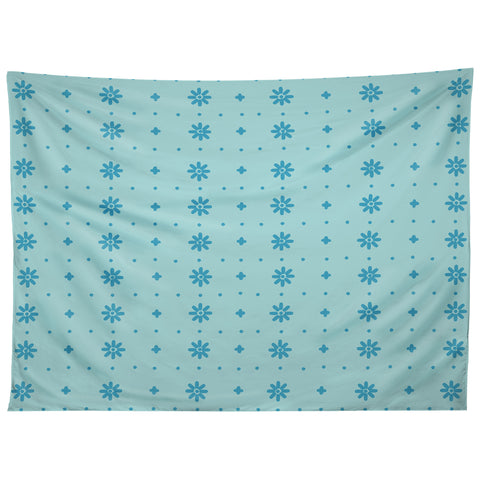 marufemia Christmas snowflake blue Tapestry