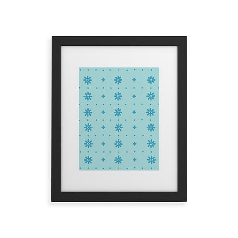 marufemia Christmas snowflake blue Framed Art Print