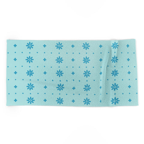 marufemia Christmas snowflake blue Beach Towel