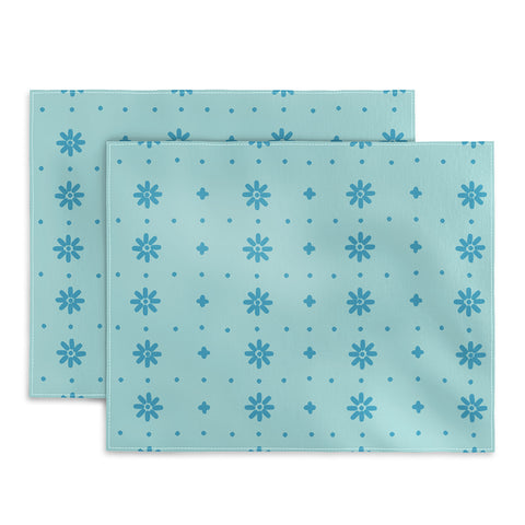 marufemia Christmas snowflake blue Placemat