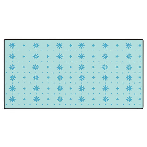 marufemia Christmas snowflake blue Desk Mat