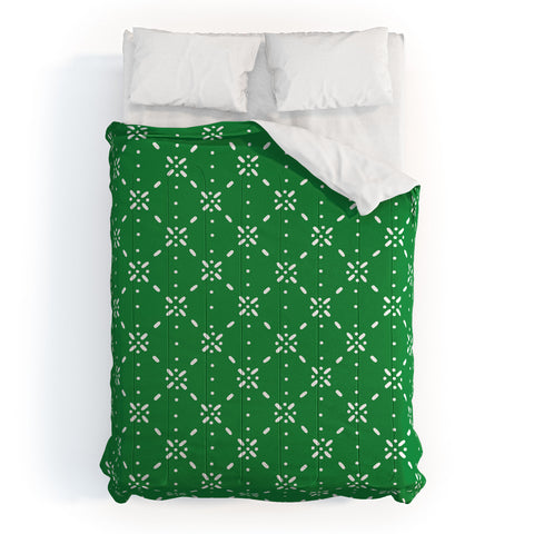 marufemia Christmas snowflake green Comforter