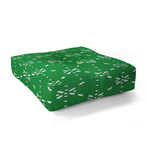 marufemia Christmas snowflake green Floor Pillow Square