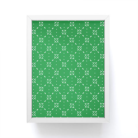 marufemia Christmas snowflake green Framed Mini Art Print