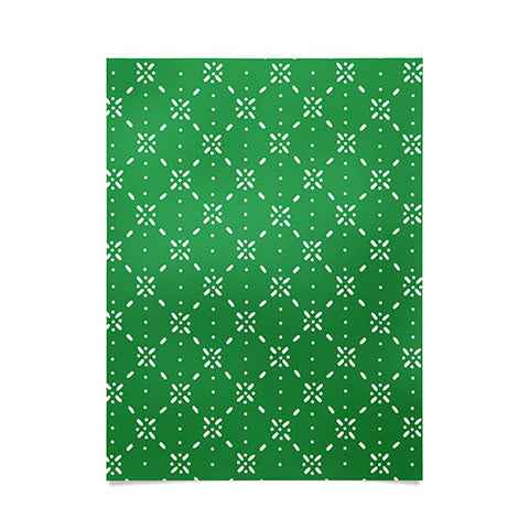 marufemia Christmas snowflake green Poster