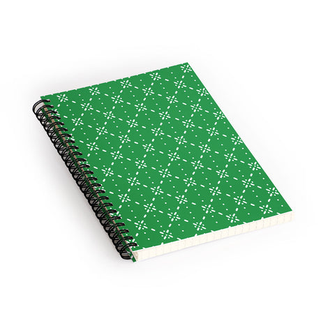 marufemia Christmas snowflake green Spiral Notebook