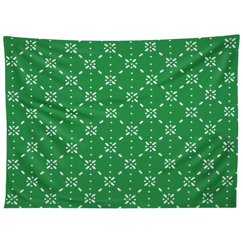 marufemia Christmas snowflake green Tapestry