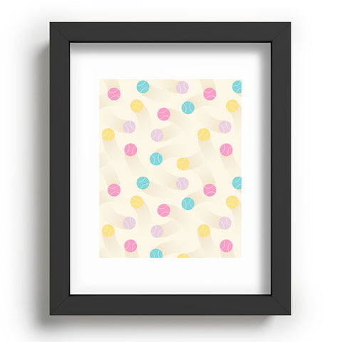 marufemia Colorful pastel tennis balls Recessed Framing Rectangle