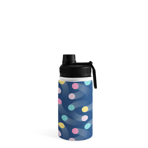 marufemia Colorful pastel tennis balls blue Water Bottle