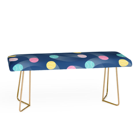 marufemia Colorful pastel tennis balls blue Bench