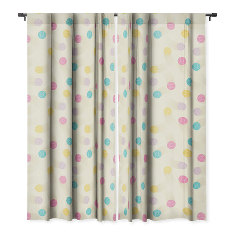 marufemia Colorful pastel tennis balls Blackout Window Curtain