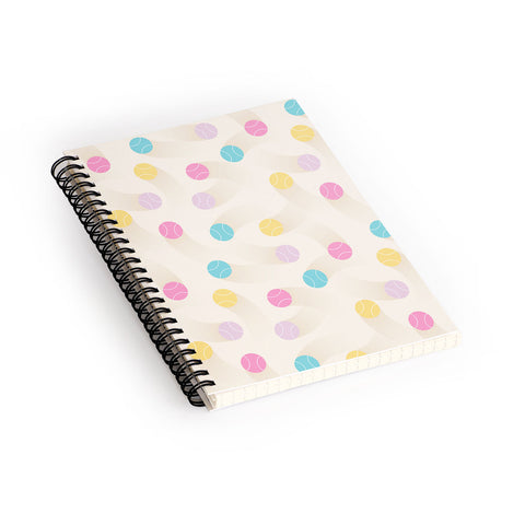 marufemia Colorful pastel tennis balls Spiral Notebook