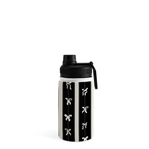 marufemia Coquette bows black and white Water Bottle