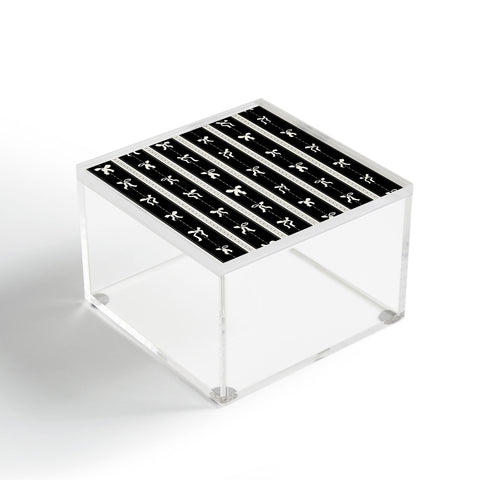 marufemia Coquette bows black and white Acrylic Box