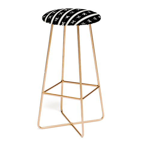 marufemia Coquette bows black and white Bar Stool