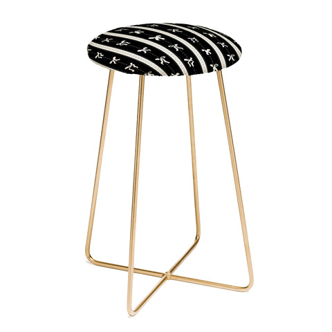 marufemia Coquette bows black and white Counter Stool