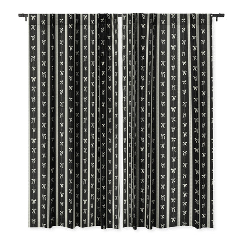 marufemia Coquette bows black and white Blackout Window Curtain