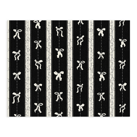 marufemia Coquette bows black and white Puzzle