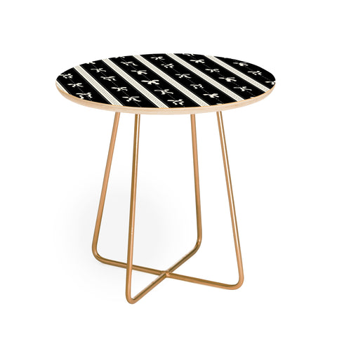 marufemia Coquette bows black and white Round Side Table