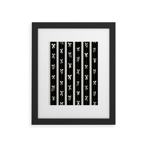 marufemia Coquette bows black and white Framed Art Print