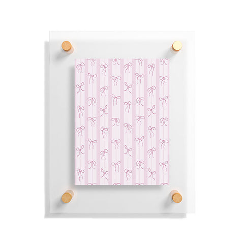 marufemia Coquette pink bows Floating Acrylic Print