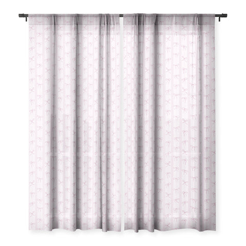 marufemia Coquette pink bows Sheer Window Curtain