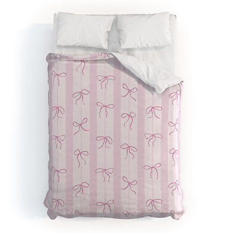 marufemia Coquette pink bows Duvet Cover