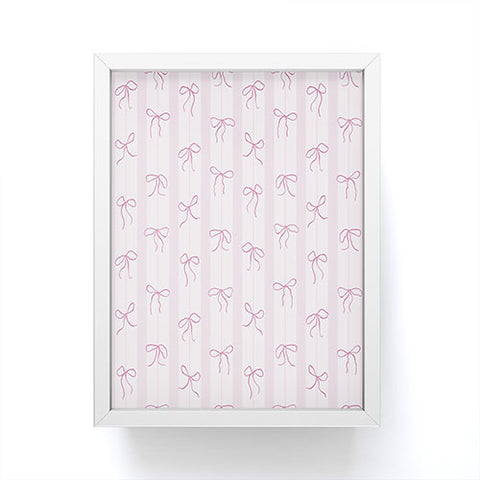 marufemia Coquette pink bows Framed Mini Art Print