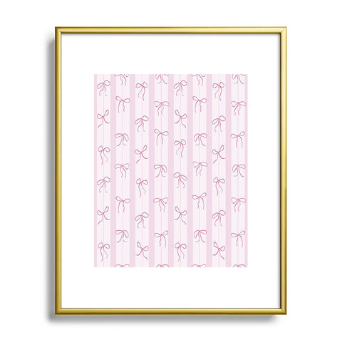 marufemia Coquette pink bows Metal Framed Art Print