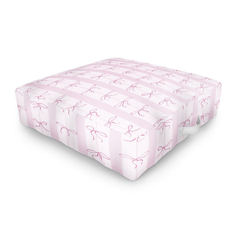 marufemia Coquette pink bows Outdoor Floor Cushion