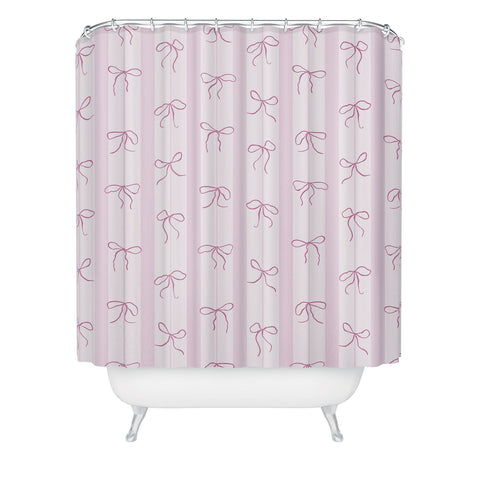 marufemia Coquette pink bows Shower Curtain