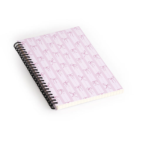 marufemia Coquette pink bows Spiral Notebook
