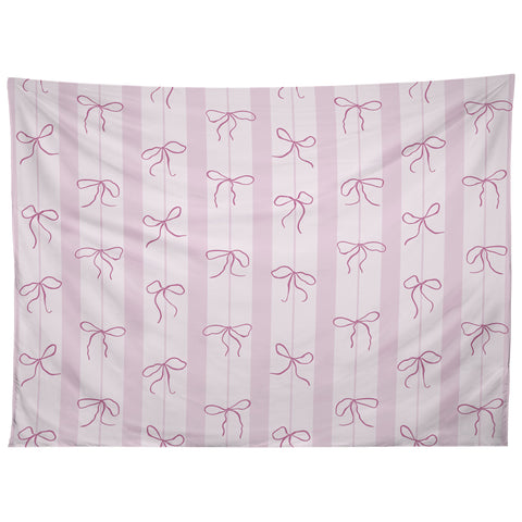 marufemia Coquette pink bows Tapestry