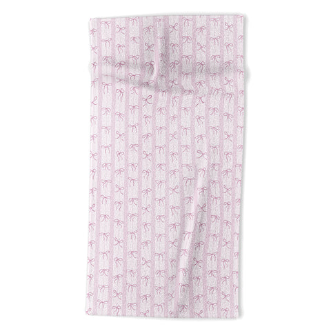 marufemia Coquette pink bows Beach Towel
