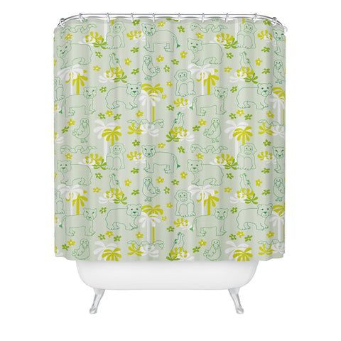 marufemia Green safari Shower Curtain