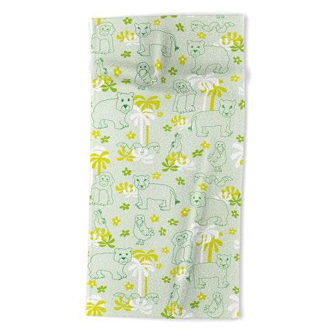 marufemia Green safari Beach Towel