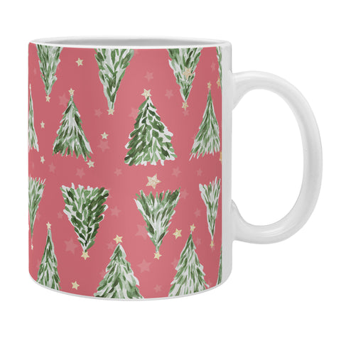 marufemia Holiday christmas tree over pink Coffee Mug