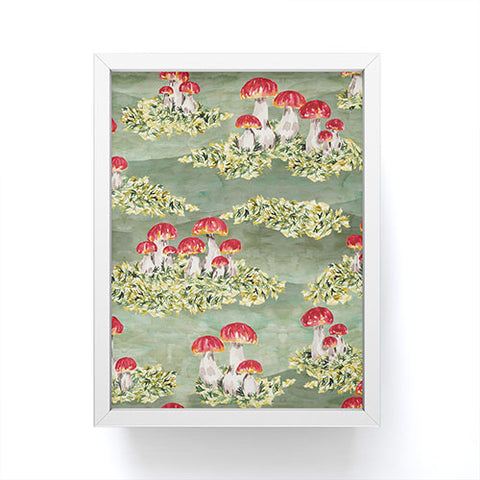 marufemia Mosses and mushroom Mosaic Framed Mini Art Print