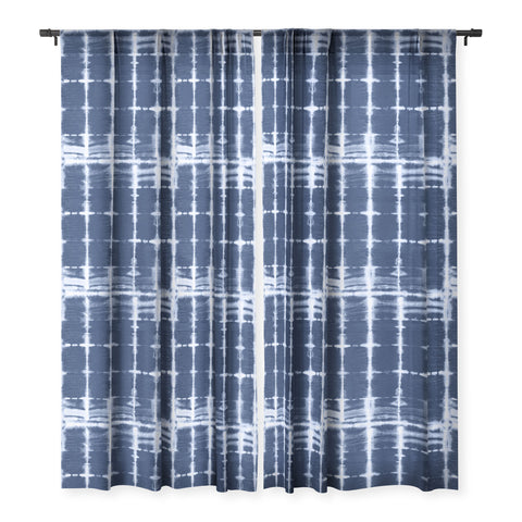 marufemia Shibori itajime indigo Sheer Window Curtain