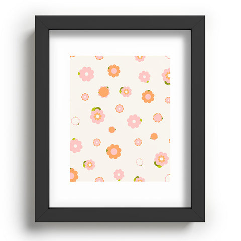 marufemia Sweet peach pink and orange Recessed Framing Rectangle