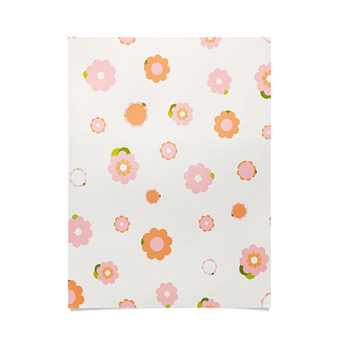 marufemia Sweet peach pink and orange Poster