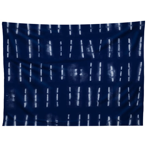 marufemia White stripes over blue shibori Tapestry